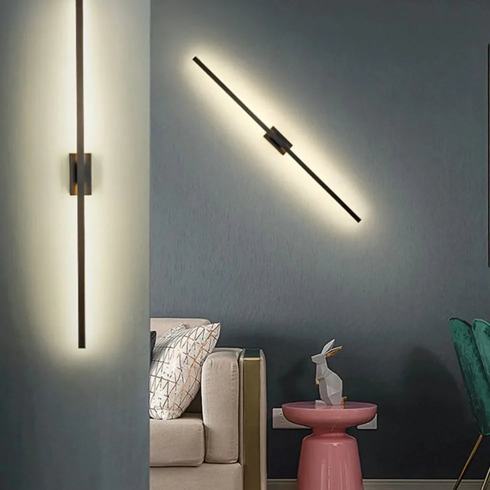 Minimalist Dimmable Led Black Wall Lamps