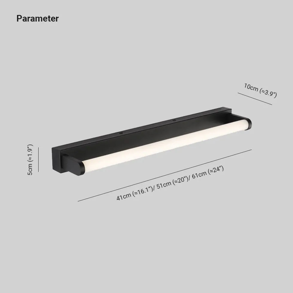 Apliques de pared para baño con LED de color negro 