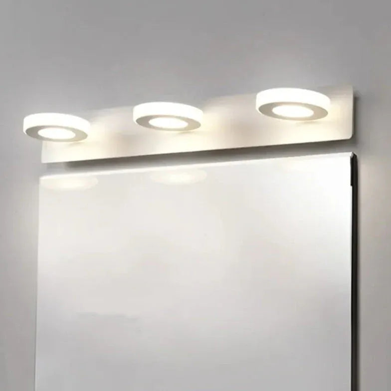 Apliques de pared para baño con luces LED redondas blancas 