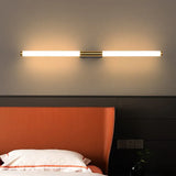 Apliques de pared para dormitorio con LED dorados verticales 