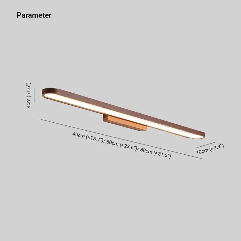 Brown Linear Led Bathroom Mirror Lights