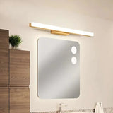 Concise Wooden Modern Bathroom Mirror Lights