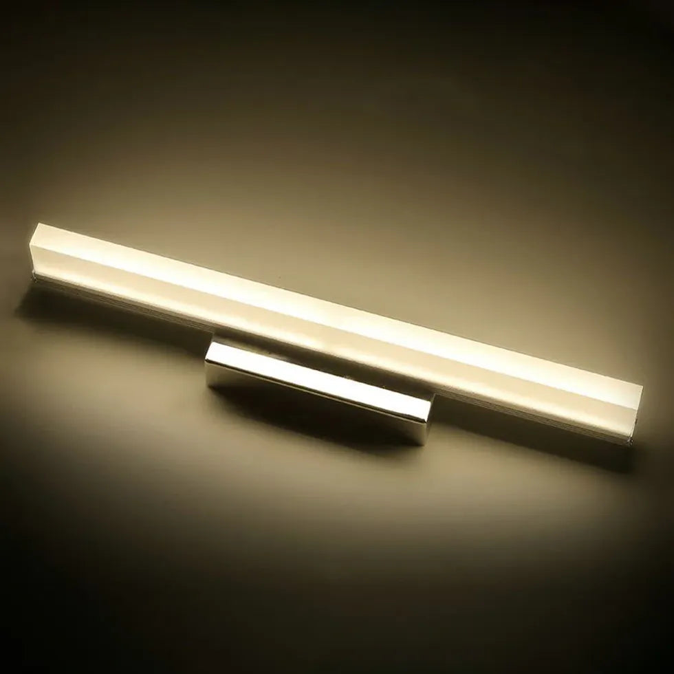 Luces LED para espejo de baño de acero plateado