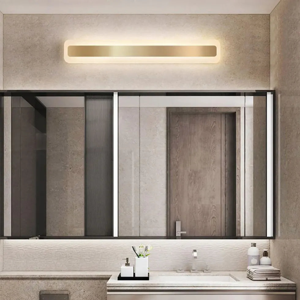 Luces LED para espejo de baño empotradas en oro