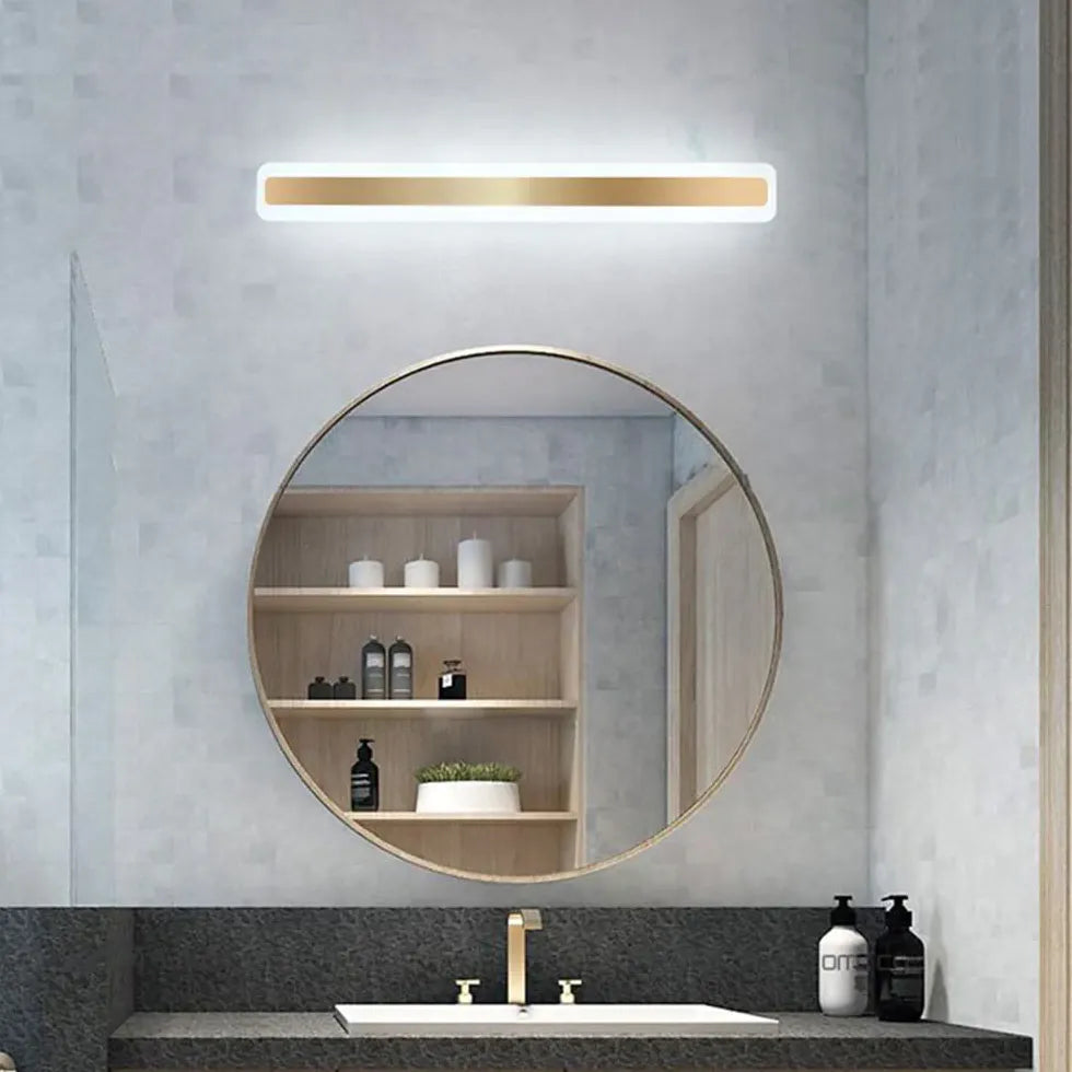 Gold Flush Led Bathroom Mirror Lights