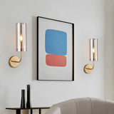 Apliques modernos pared diseño de vidrio cilindro para salón