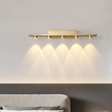 Apliques de pared LED dorados con proceso cepillado 