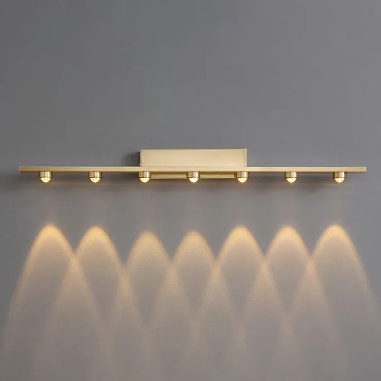 Apliques de pared LED dorados con proceso cepillado 