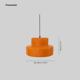 Lampara colgante naranja estilo vintage para comedor