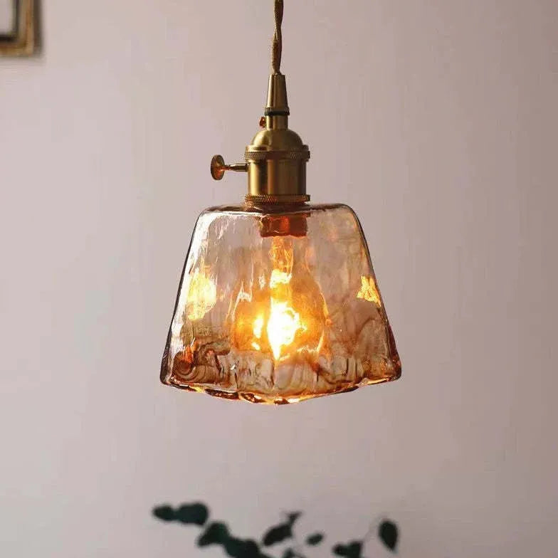 Bell Shape Glass Industrial Pendant Light