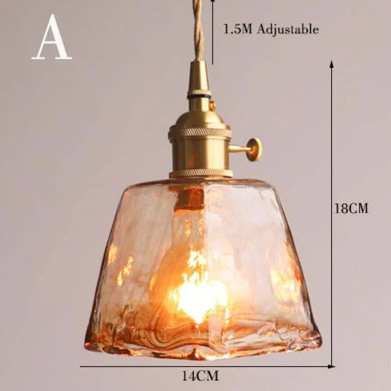 Bell Shape Glass Industrial Pendant Light