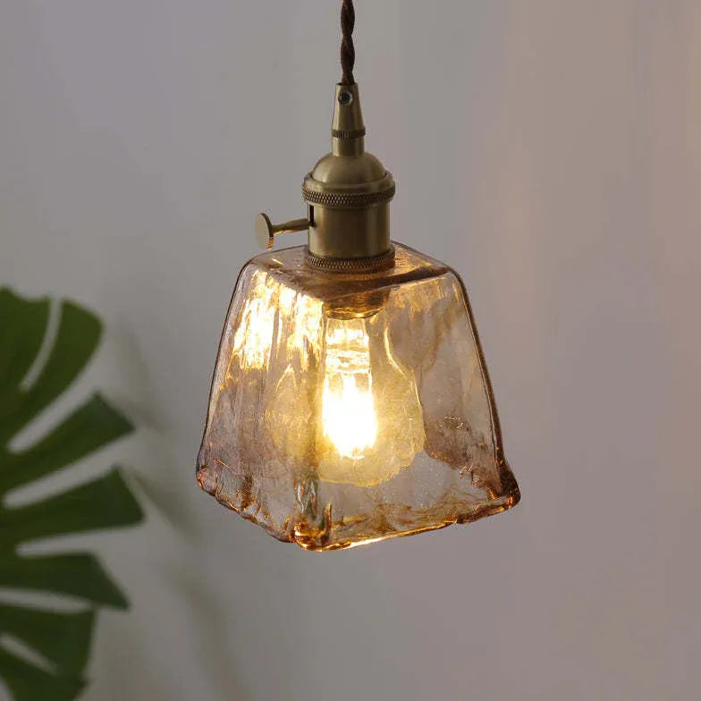 Bell Shape Glass Industrial Pendant Light