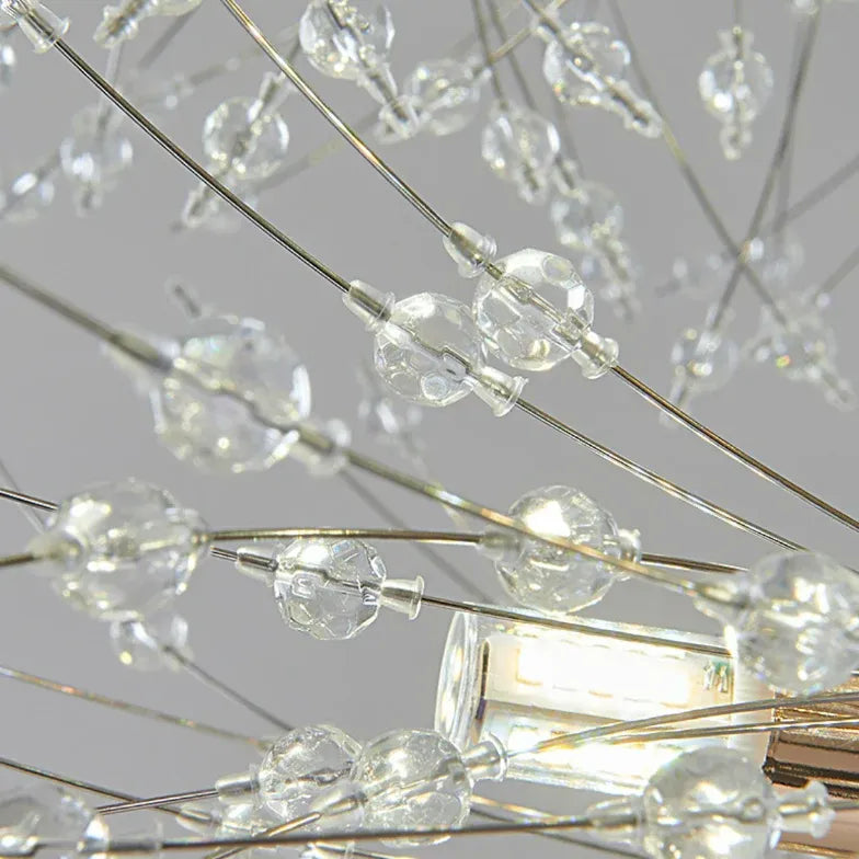 Star Branches Crystal Gold Chandelier