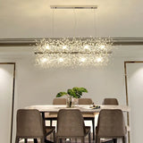 Lámpara colgante sputnik led de cristal moderna regulable en altura para comedor