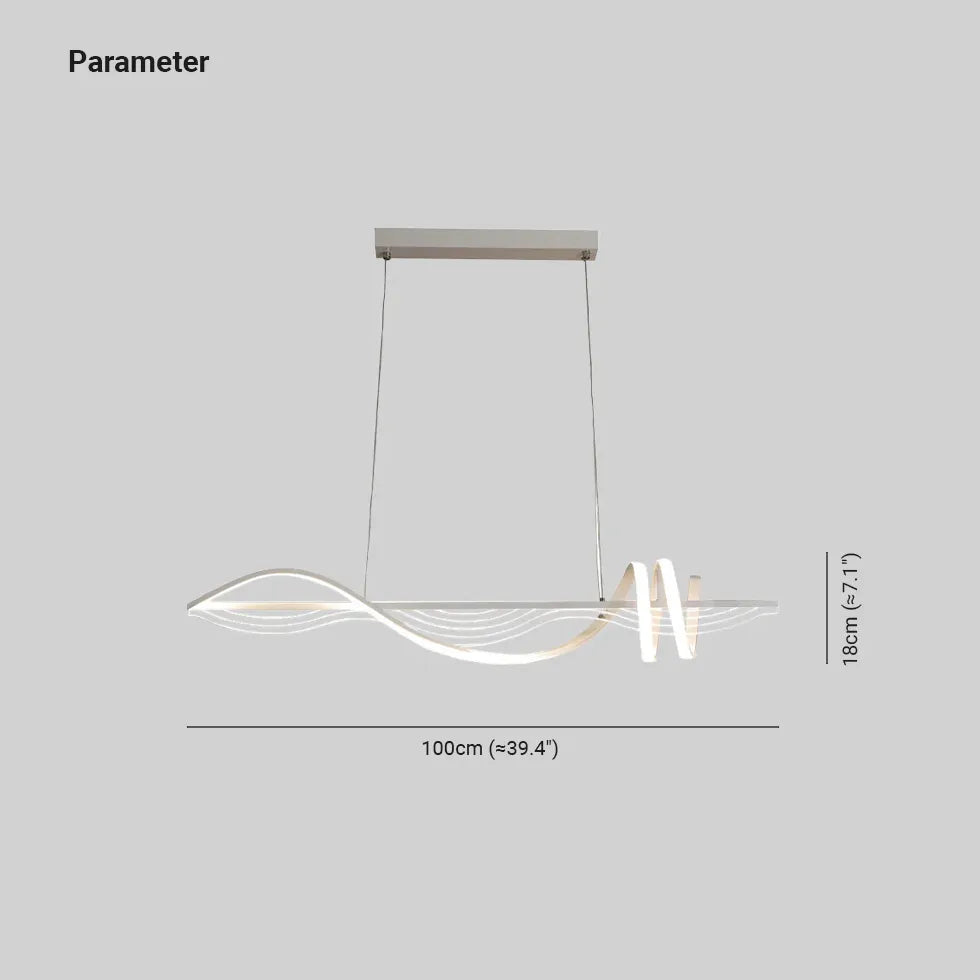 Formas espirales para el comedor LED CIPTEND Luz