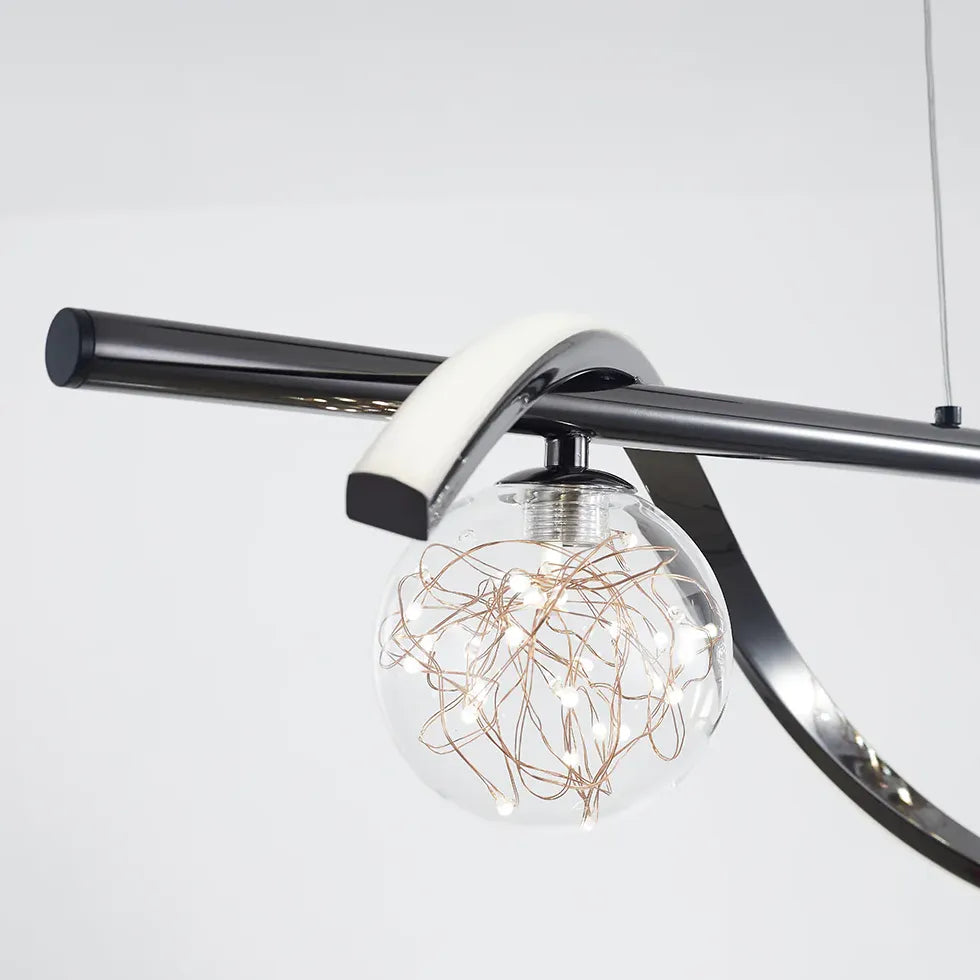 Multi-Light Curved Modern Pendant Light