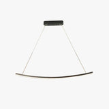 Lampara led colgante lineal diseño moderno y curvado para comedor