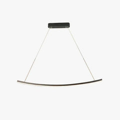 Lampara led colgante lineal diseño moderno y curvado para comedor