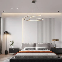 Lamparas led colgantes modernas diseño circular para salón