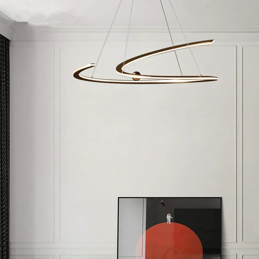 Minimalist Curved Modern Bedroom Pendant Light