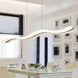 Black and White Wave-Shaped Minimalist Pendant Light