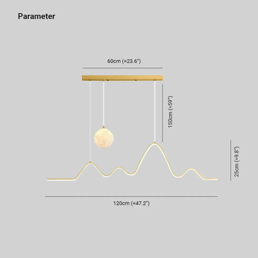 Lámpara colgante LED Moon Wave 