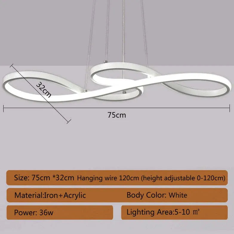 circular ring modern Dining Room pendant light