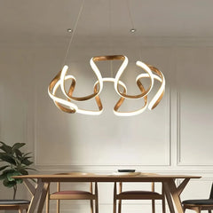 Lámparas colgantes de diseño irregular moderno de metal con LED regulable comedor
