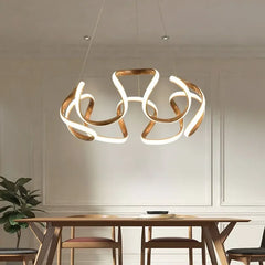 Lampara colgante anillo led diseño creativo para comedor moderno