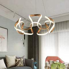 Lampara colgante anillo led diseño creativo para comedor moderno