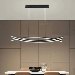 Lampara colgante led lineal diseño moderno para comedor