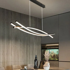 Lampara colgante led lineal diseño moderno para comedor