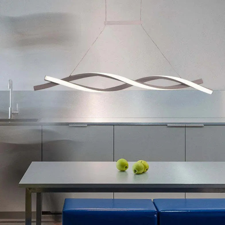 Lámpara colgante LED de doble curva para cocina