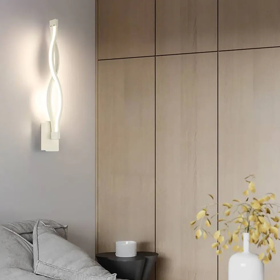 Lámparas de pared LED modernas con estilo ondulado 