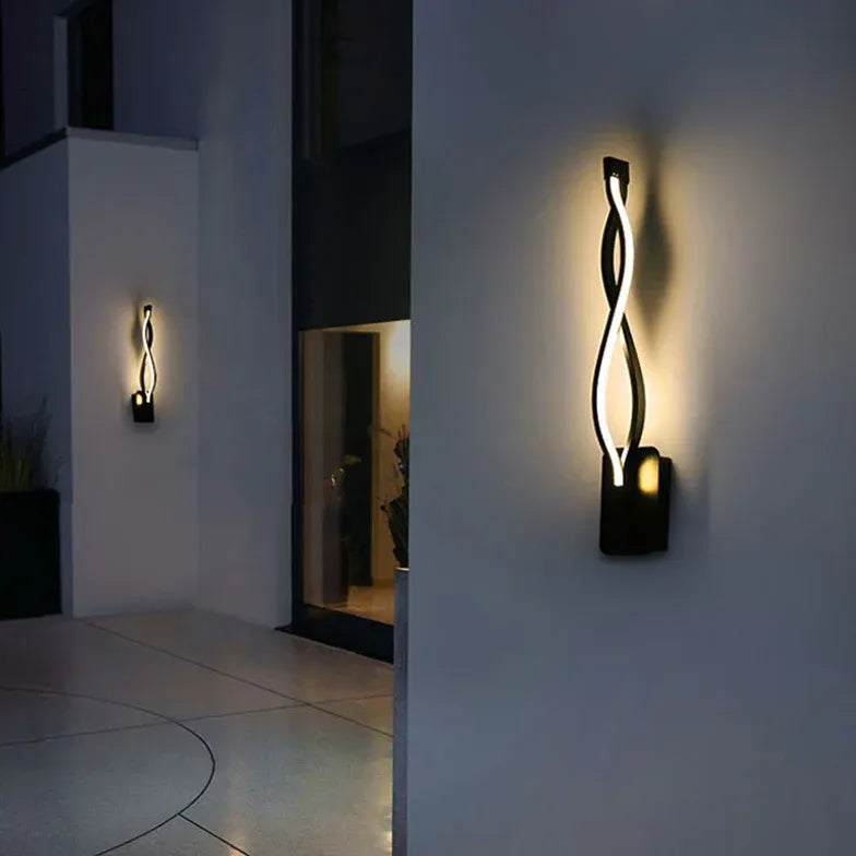 Lámparas de pared LED modernas con estilo ondulado 