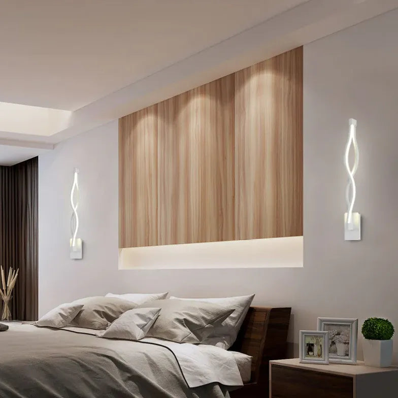 Lámparas de pared LED modernas con estilo ondulado 