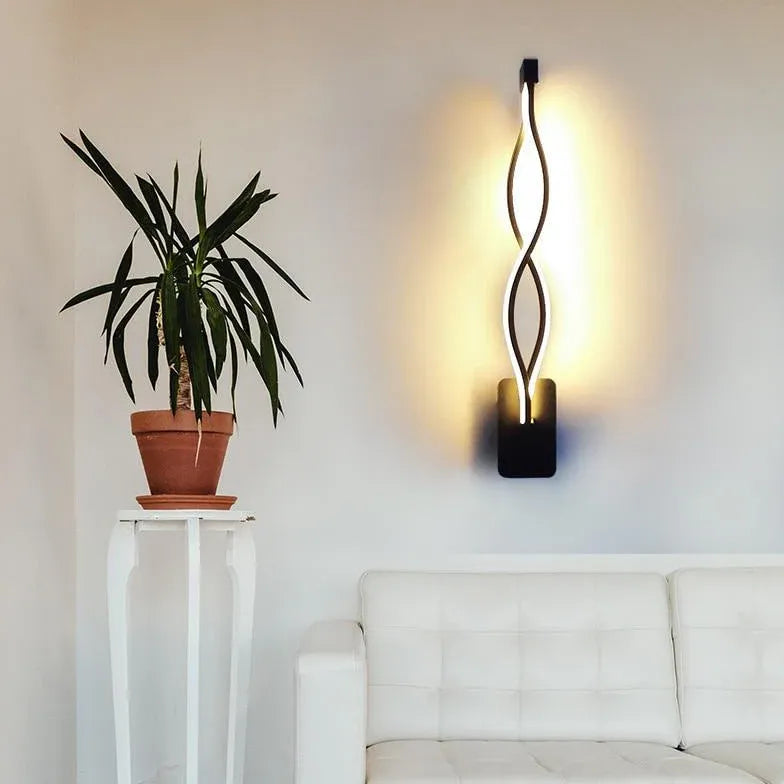 Lámparas de pared LED modernas con estilo ondulado 