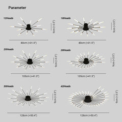 Firework LED de techo de montaje con descarga LED moderno