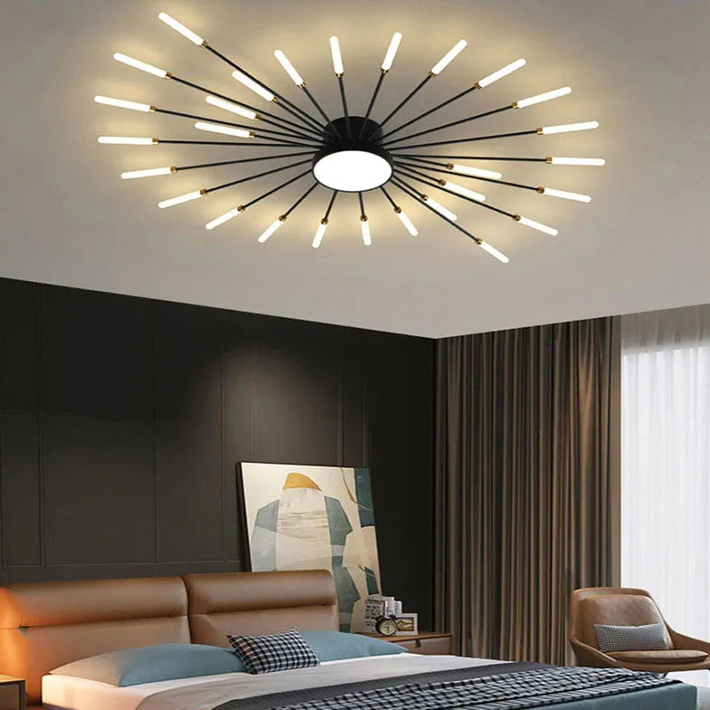 Black LED Modern Flush Ceiling Lights