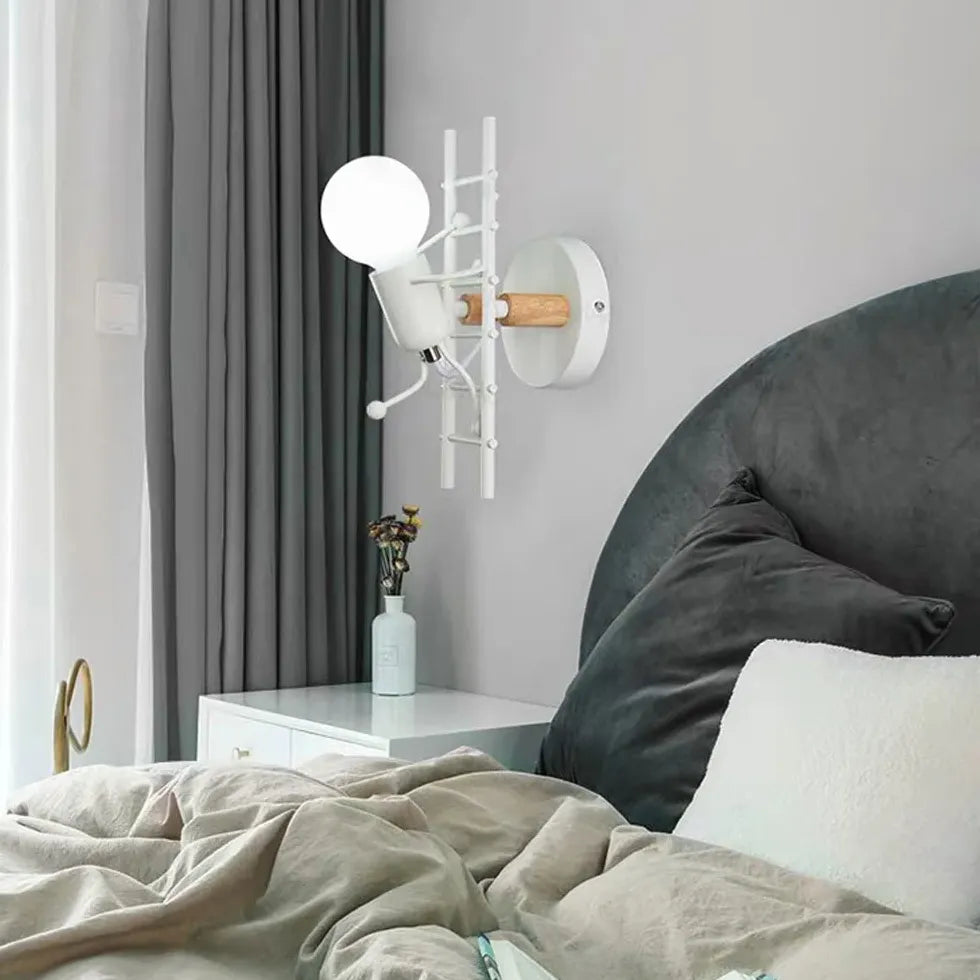 Aplique de pared industrial para dormitorio con estilo creativo