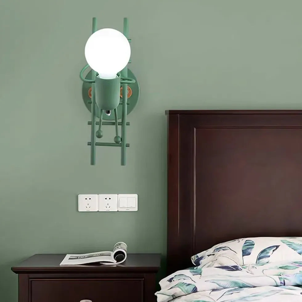 Aplique de pared industrial para dormitorio con estilo creativo