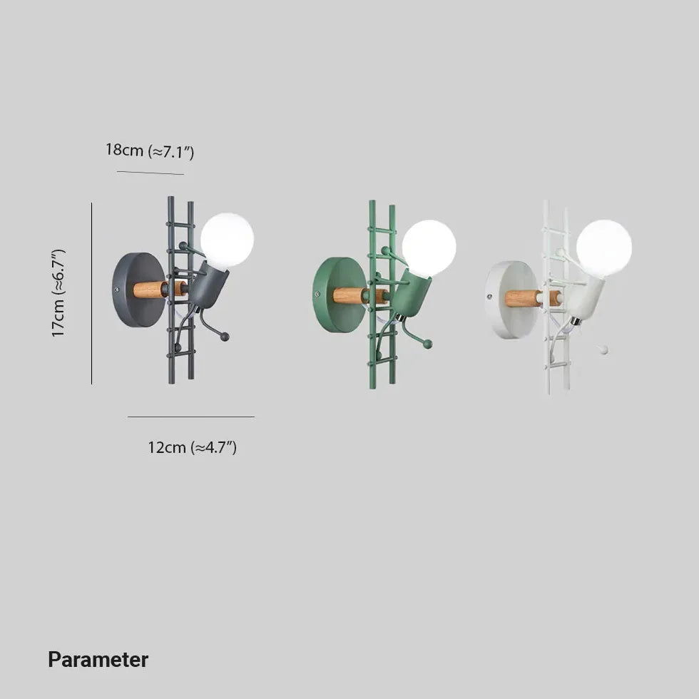 Aplique de pared industrial para dormitorio con estilo creativo