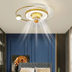 Luz de techo con ventilador para dormitorio