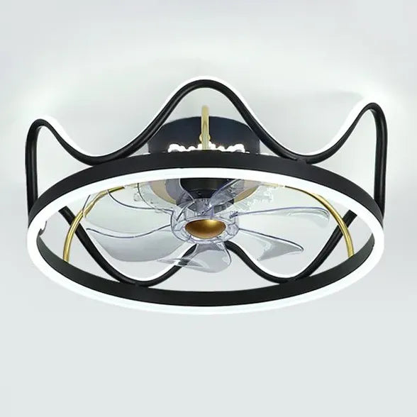 Wave Invisible Bedroom Ceiling Fan With Light