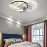 Simple Ring Bedroom Ceiling Fan With Light