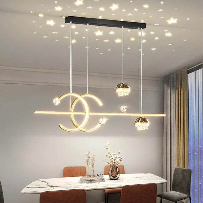 Lamparas para cocinas colgantes LED proyección de cielo estrellado