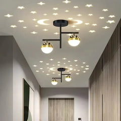Lamparas para baños de techo diseño moderno cielo estrellado pasillo