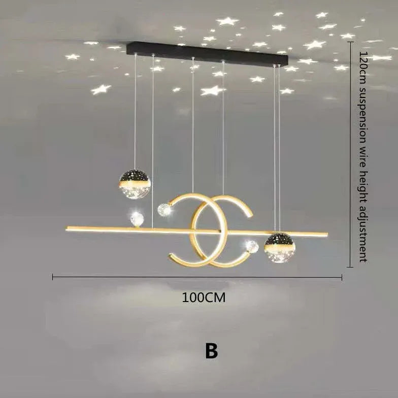 Estrellas decorativas comedor luz colgante moderna