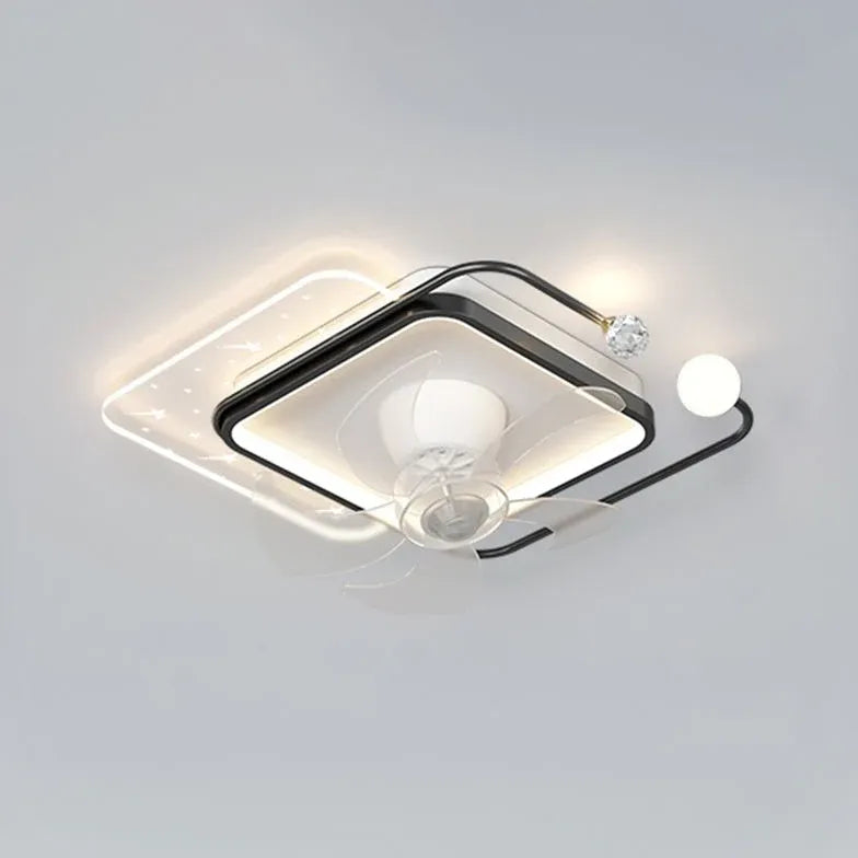 Star Ring LED Ceiling Fan With Light