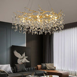 Golden Branch Shaped Luxurious Crystal Chandelier